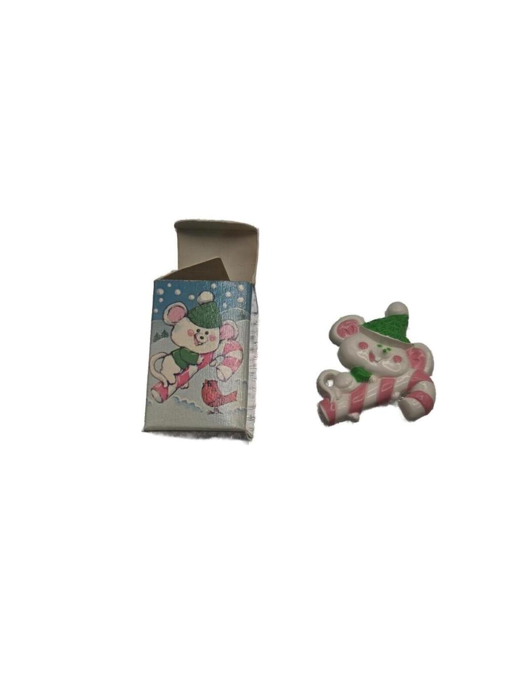 Cute Vintage 1974 Avon “Lickety Stick” Mouse Pin In Original Box